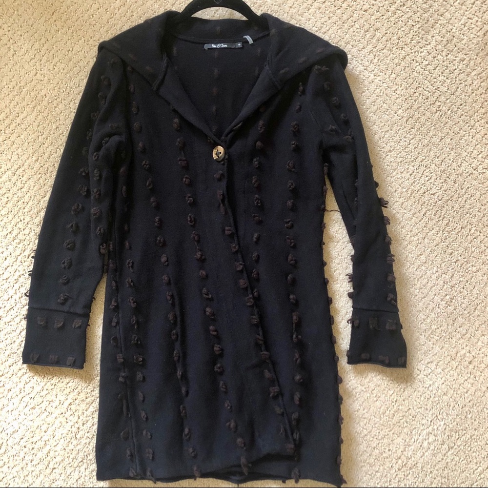 NIC + ZOE black and brown cardigan